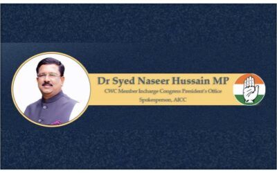 Dr. Syed Naseer Hussain Renominated for Rajya Sabha Elections 2024 by Congress, Recognized for Exemplary Leadership and Advocacy