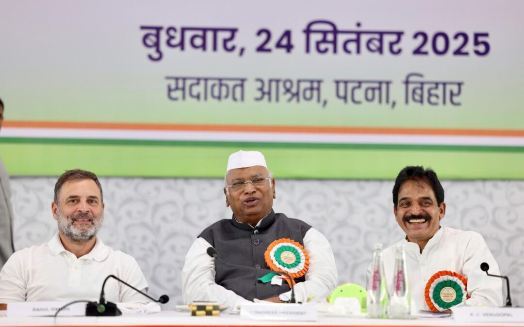 “We will save democracy and rebuild Bihar” ~ Mallikarjun Kharge at CWC Meeting in Patna