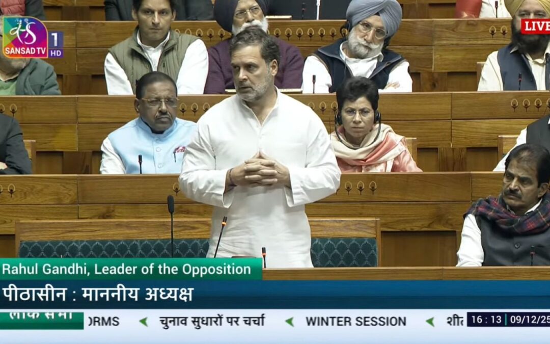 Rahul Gandhi Raises Serious Questions on Election Reforms in Parliament. “Vote Chori Is the Biggest Anti-National Act,” Says Rahul Gandhi