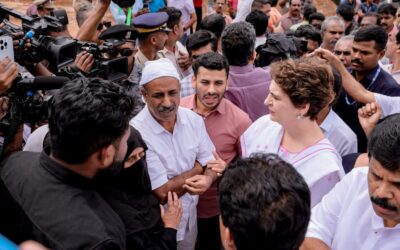 Priyanka Gandhi Visits Kalladi Landslide Site, Reviews Relief and Rehabilitation Work in Wayanad